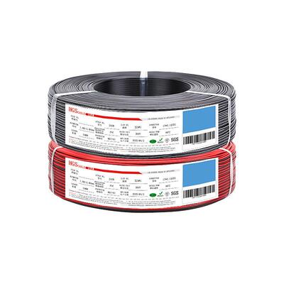 供应2468#22AWG红黑线白色竹节两芯0.平方LED灯双并电源线