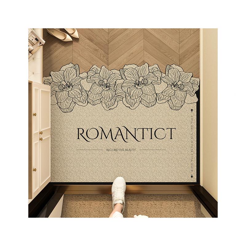 轻奢式玄关蹭脚地垫家法用户复古丝圈垫可剪裁耐脏耐地磨092619-l