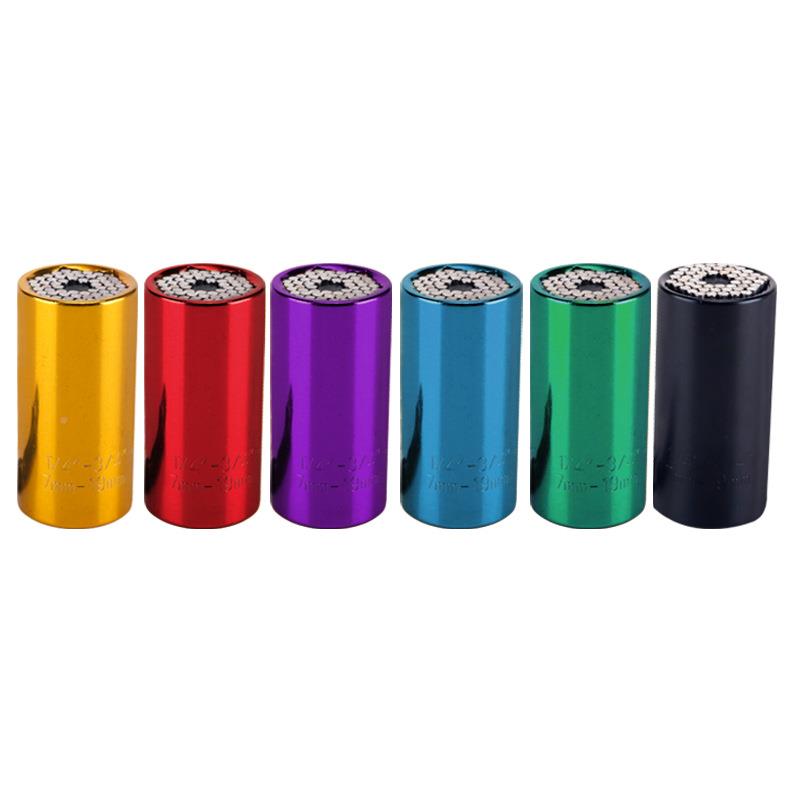 多功能7万用瓜套筒扳棘轮套筒-19三件套3/8接杆魔术手傻万能套筒