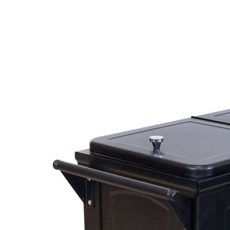 厂家供应黑色推车款保温箱 食品酒水冷藏保温箱 80QT保温箱可定牌