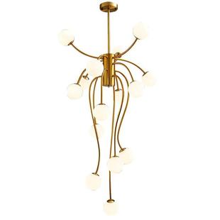 楼梯吊灯现代简约轻奢挑空客厅灯创意个性 楼吊灯 跃层魔豆别墅复式