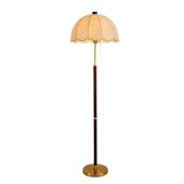 中古风落地灯复古实木客厅灯书房装 饰灯侘寂风主卧室床头灯具L002