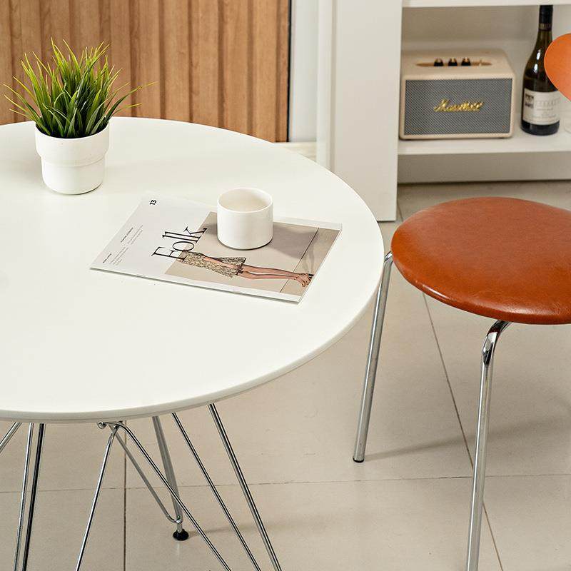 北欧白色伊姆斯圆桌ins简约家用饭桌小户型岩板餐桌设计师洽谈桌,商业/办公家具,餐桌椅系列,淘宝优惠券,粉丝福利购,淘宝优惠卷