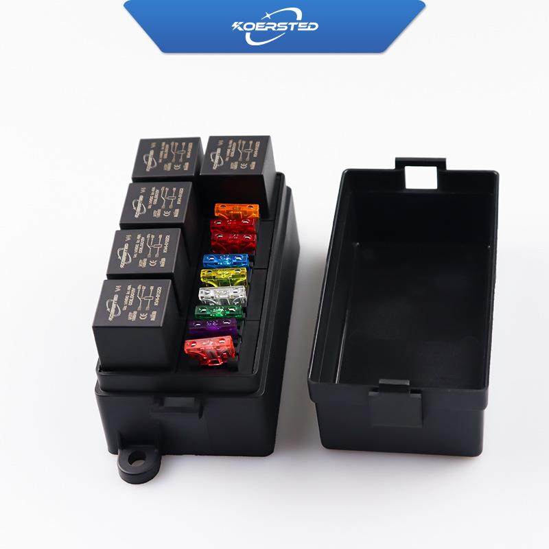 9路汽车保险丝盒继电器盒多路汽车保险丝座可定制继电器LOGO