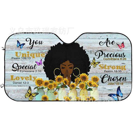 数码印花汽车遮阳挡板遮阳帘折叠防晒隔热前挡风玻璃罩车内车用