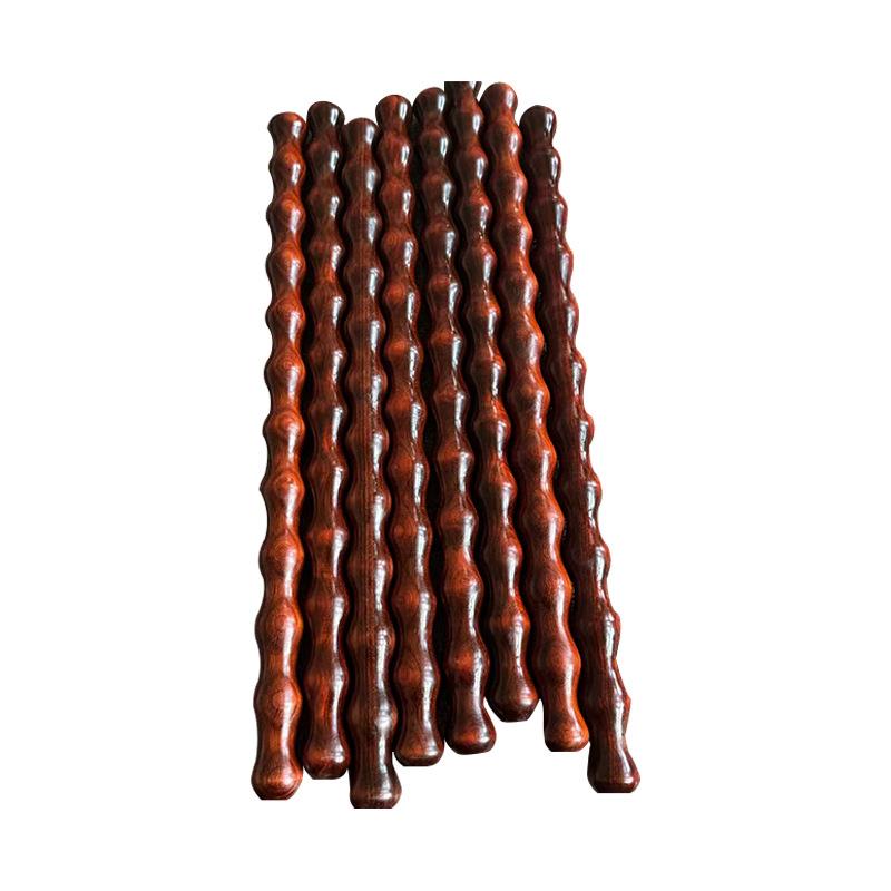 紫檀木葫芦棍竹节棍一体雕刻太极棍武术棍盘玩解压健身棍体态调整