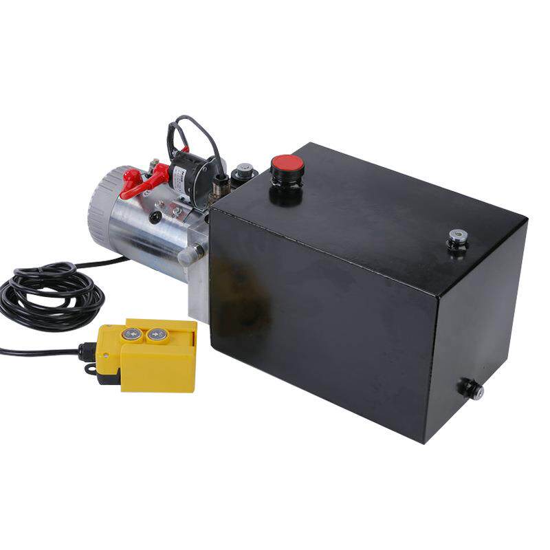 电动遥控升降动力液压单元油泵单作用自卸拖车平板车直流动力泵站