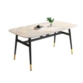 轻奢仿大理石餐桌椅组合家用现代简约新中式 小户型长方形吃饭桌子