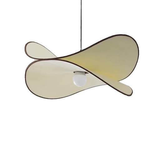 中古侘寂风卧室薯片吊灯南洋复古餐厅灯法式奶油风客厅吧台灯具