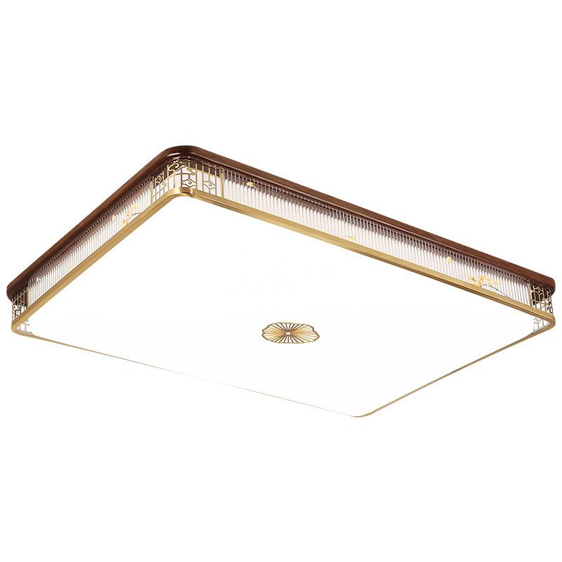 新式吸顶灯全铜客厅中中国风大454圆形卧室书灯房全光谱实木灯99