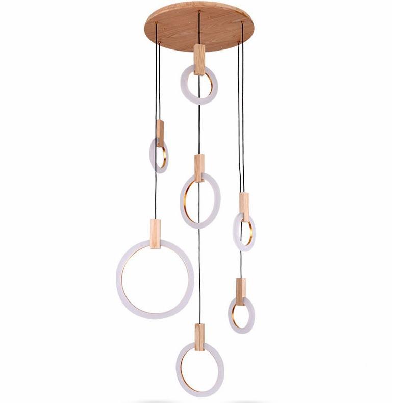 复式楼梯吊1灯楼梯灯长酒吊灯北别墅店大灯创意个吊性楼梯间欧灯