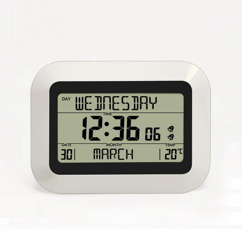 专美LCD钟数字月份欧星期全显书示客厅卧H189F室房礕挂供钟