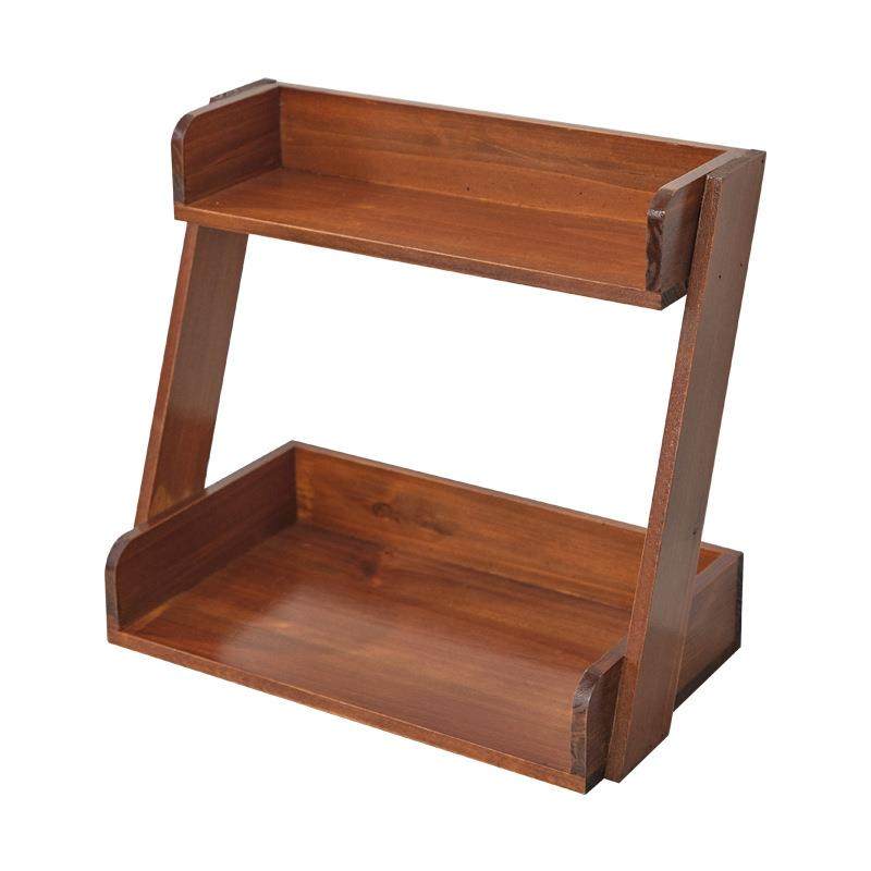 zakka日式办公室小书架复古桌面收纳架置物架宿舍杂物收纳整理架