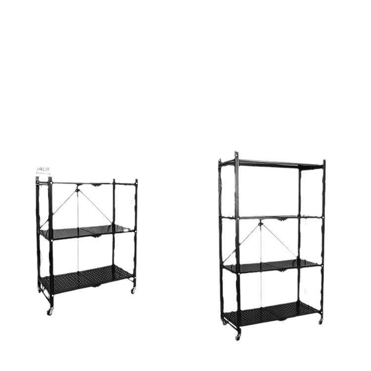 折叠置物架落地式多层微波炉收纳架子多用途厨房电器置物架