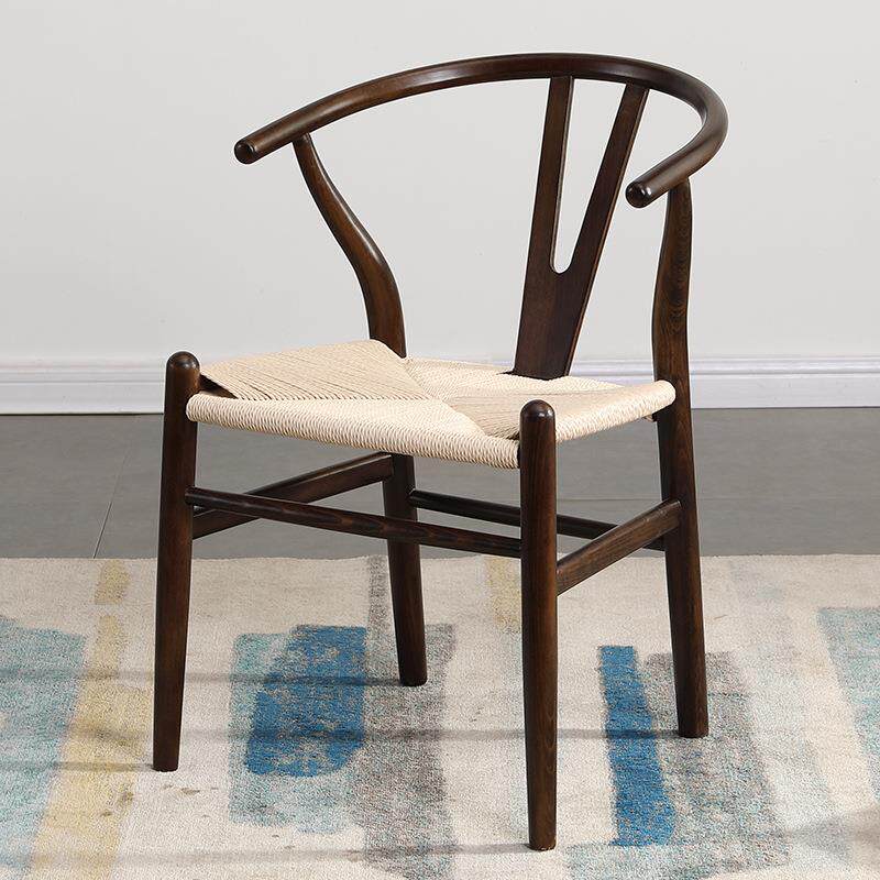 厂家实木简约餐椅榉木y椅餐椅休闲外贸白蜡木餐椅靠背椅y椅