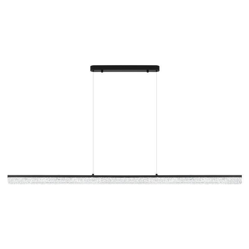 意式餐厅吊灯现代简约树脂冰裂纹吧台灯设计师新款创意一字长条灯