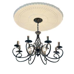 饰餐厅中山灯具 温馨装 美式 复古蜡烛吊灯高档氛围客厅灯法式