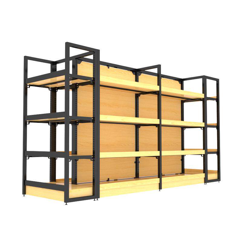 超市货架中岛架玩具陈列架便利店母婴精品店钢木货柜母婴店专用