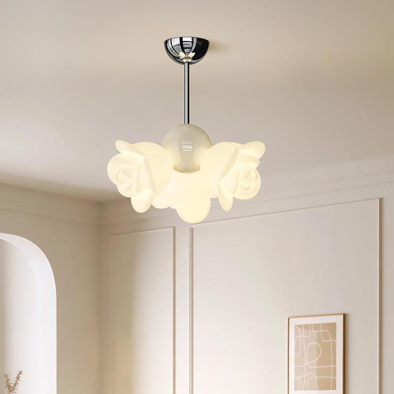 卧馨灯儿童房吊灯奶油风创漫意花朵吸顶灯家室用温浪全光谱护眼灯