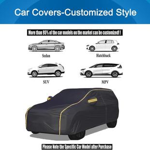 汽车车罩加厚防雨防晒抗老化车衣四季 防雪peva黑色银色热销