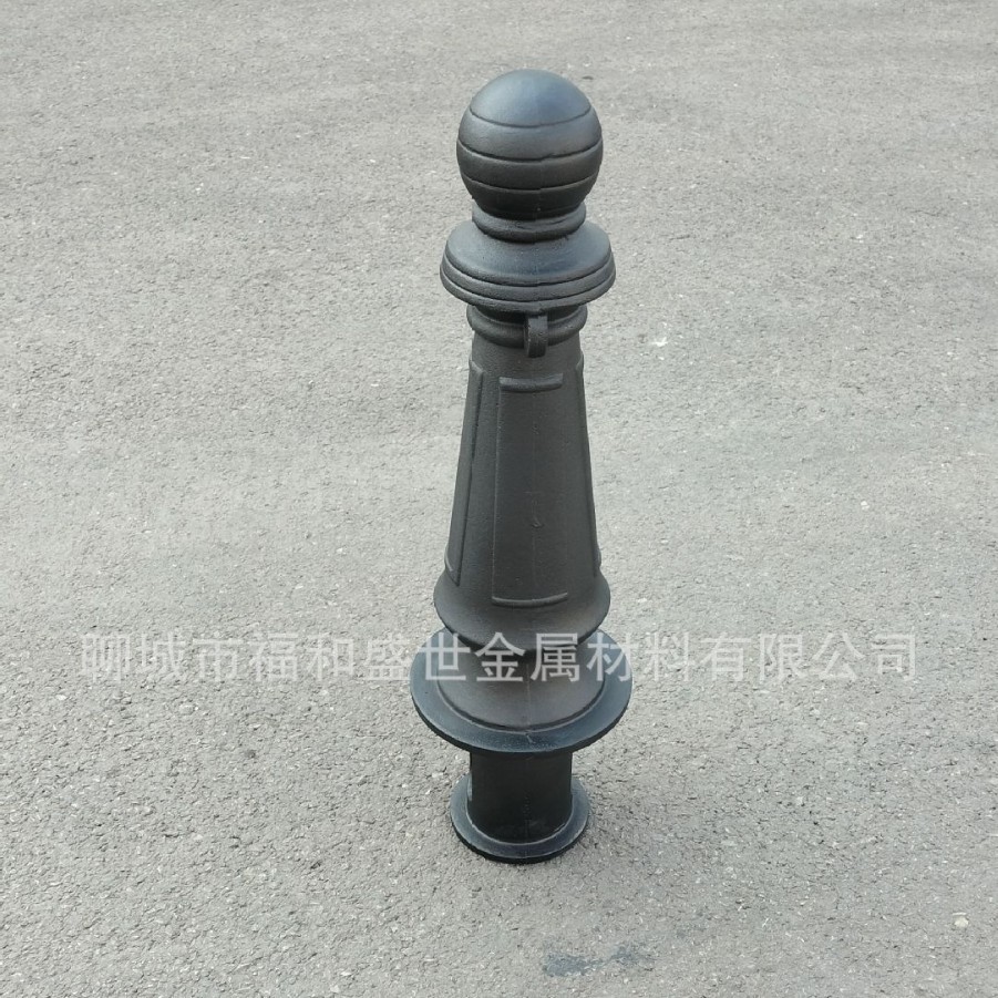 铸铁止车柱河道铁链围栏柱道路防撞隔离桩挡车柱铁艺柱子防护栏