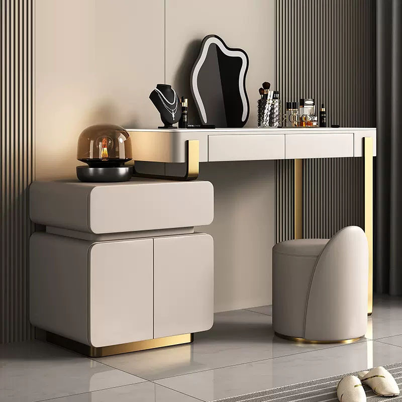 轻奢现代梳妆台高级感岩板卧室简约高档收纳斗柜一体网红化妆书桌,电子元器件市场,电线扎带/束线带,淘宝优惠券,粉丝福利购,淘宝优惠卷