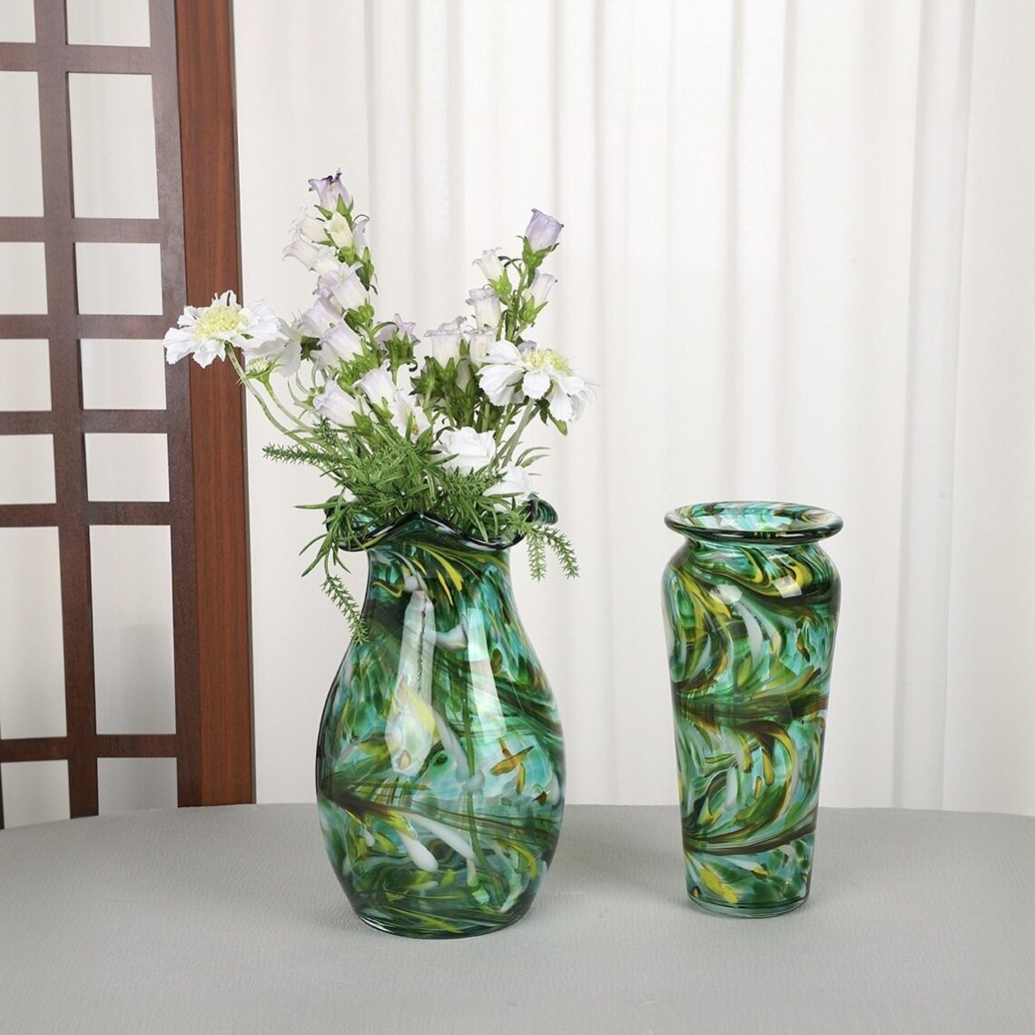 森系清新玻璃花瓶水培插花装饰花器复古客厅餐桌插花样板间摆件
