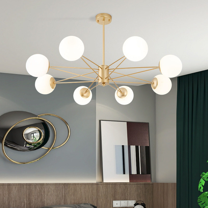 北欧吊灯现代简约客厅主灯餐厅卧室设计师大气玻璃球魔豆金色灯具,电子元器件市场,电线扎带/束线带,淘宝优惠券,粉丝福利购,淘宝优惠卷