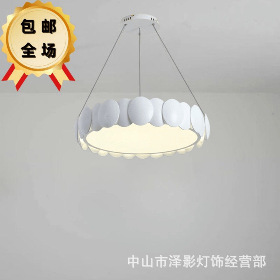 北欧餐厅吊灯吧台灯简约现代书房卧室灯网红风民宿灯具白色南瓜灯