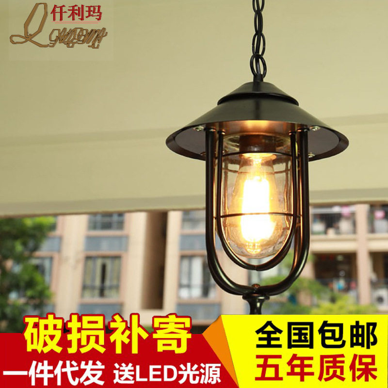 户外吊灯防水复古工业风过道葡萄架灯室外美式别墅阳台庭院凉亭灯