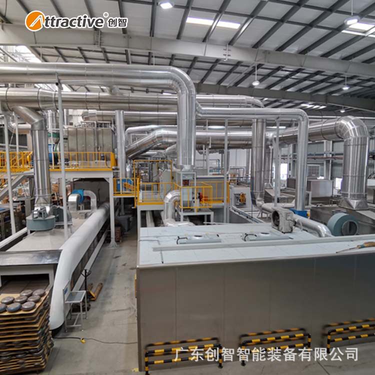 【广东创智】炊具定制喷涂设备 定枪静电喷粉流水线 游浸式前处理