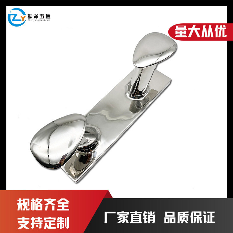 不锈钢316大板凳导缆导览桩游艇船用系船柱6/8/10/12寸羊角缆桩