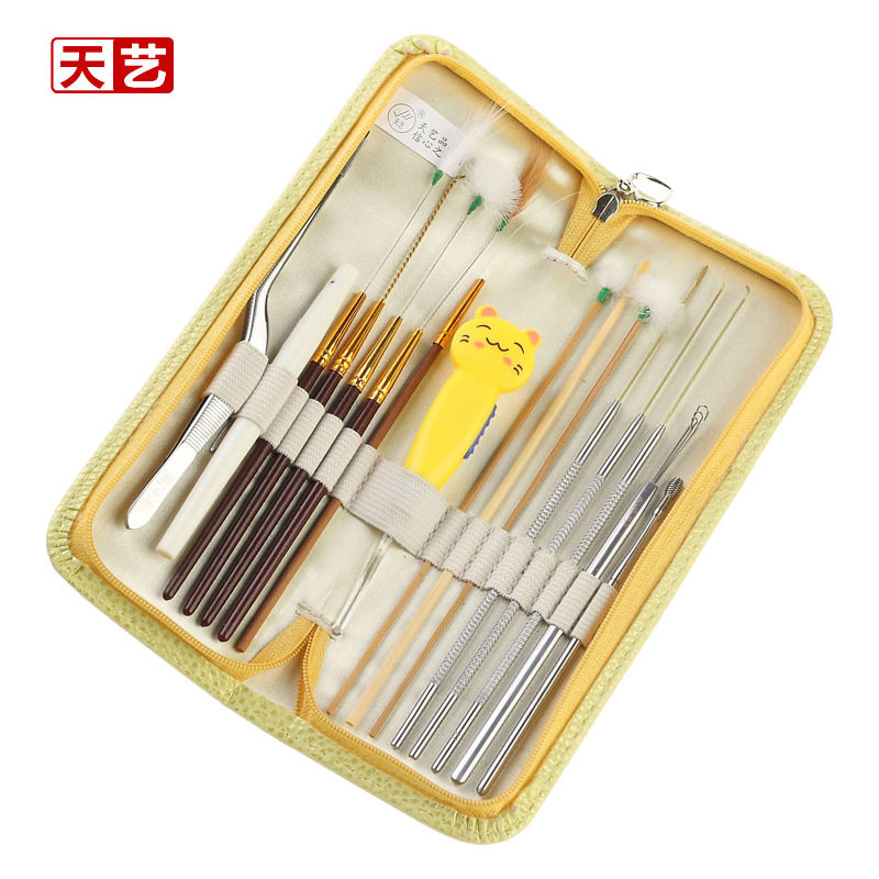 天艺采耳工具套装扬州经典掏耳朵工具16件挖耳工具掏耳勺套装家用