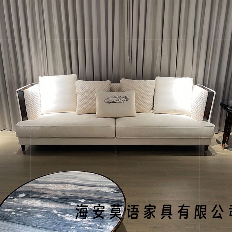 威登家具 轻奢布艺实木沙发后现代别墅 1134人组合客厅意大利沙发