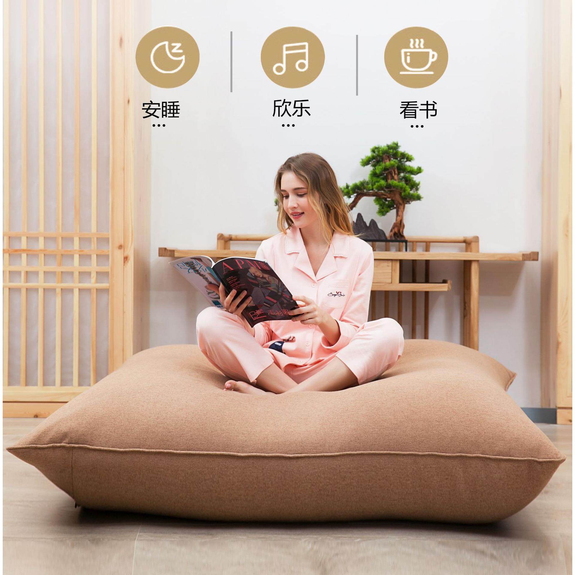 0双人家用折叠沙发床客厅卧室休闲懒人沙发 布艺沙发 制定豆袋沙