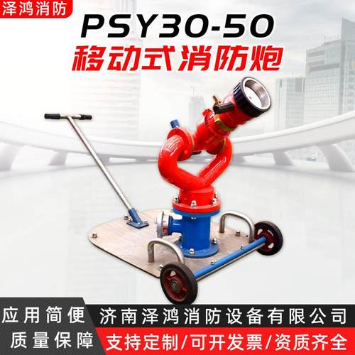 0直流喷雾水炮PSY30-50移动消防水炮3050喷水炮手推车移动消防炮