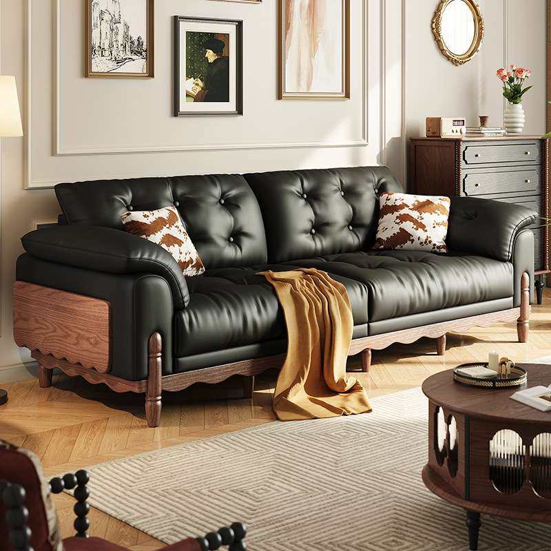 中古风沙发客厅油蜡皮小户型黑色家用法式复古风皮艺沙发2025新款,农机/农具/农膜,割灌机/割草机/油锯,淘宝优惠券,粉丝福利购,淘宝优惠卷
