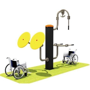 专业生产残联残疾人运动户外健身器材抬手扩胸上拉钟摆器厂家直供