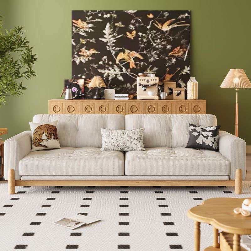 法式中古风原木云朵客厅实木沙发小户型别墅简约灯芯绒白蜡木沙发,农机/农具/农膜,割灌机/割草机/油锯,淘宝优惠券,粉丝福利购,淘宝优惠卷