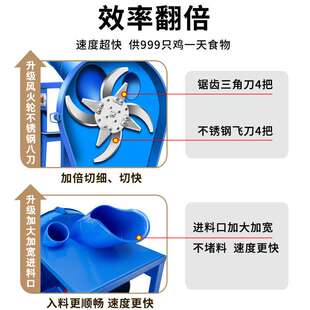 电动切草机秸秆粉碎机小型家用猪草机养殖铡草机鸡鸭碎草机切碎机