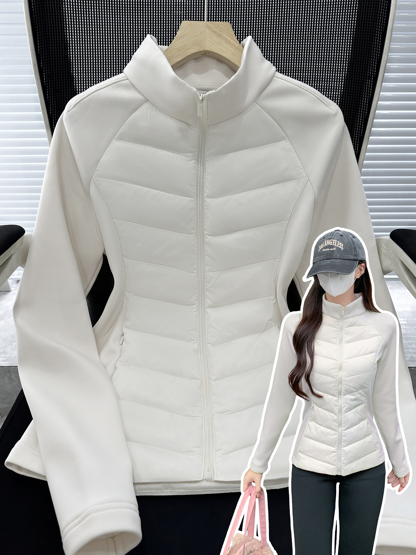 白色轻薄排骨羽绒服女款冬季2025新款冲锋衣内胆外套修身内搭上衣