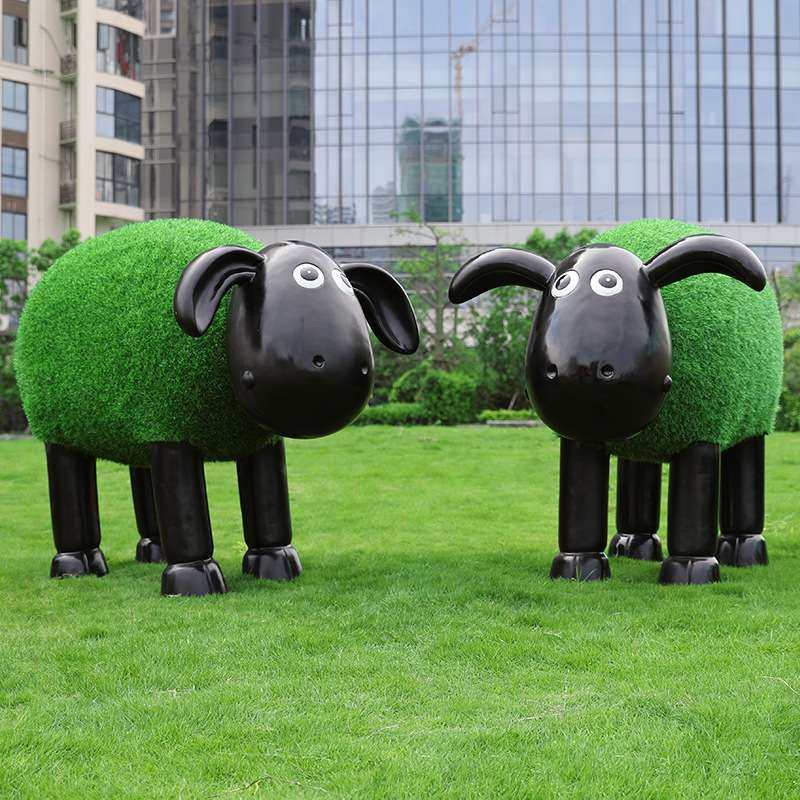 户外园林玻璃钢仿真卷毛山羊草皮羊雕塑景区幼儿园售楼处绵羊摆件,农机/农具/农膜,割灌机/割草机/油锯,淘宝优惠券,粉丝福利购,淘宝优惠卷
