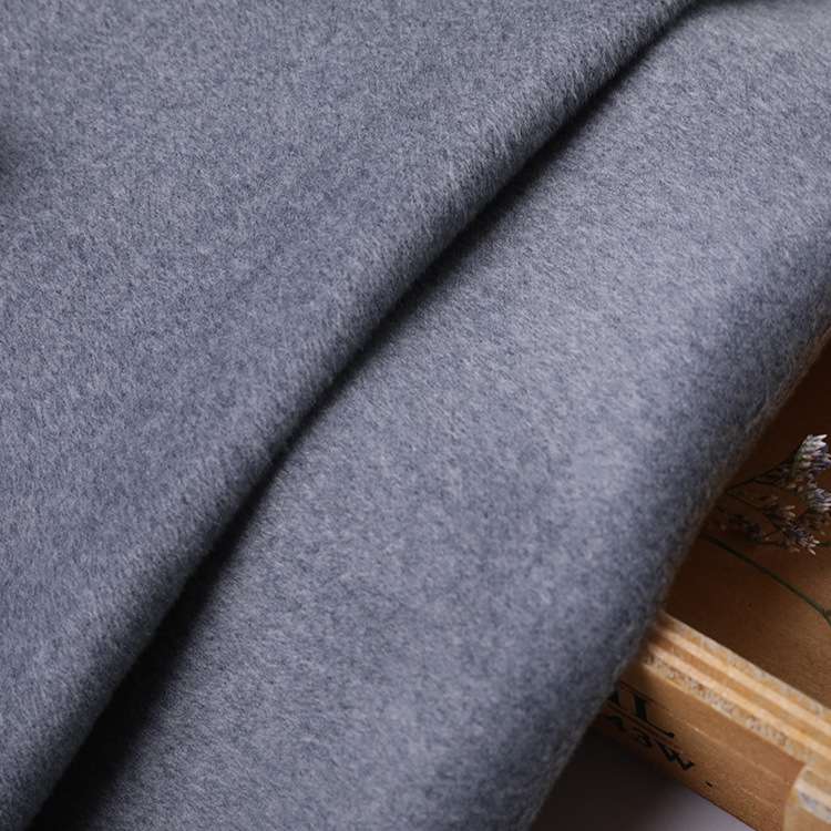 现货中国绒面料 素色TR双面顺毛呢布料 秋冬汉服斗篷毛呢布料