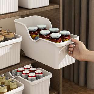 厨房收纳盒橱柜多功能锅盖架置物架塑料储物架子调料品锅具收纳架