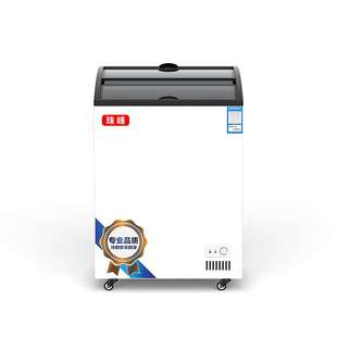 珠峰122L商用冰淇凌冷柜钢化玻璃展示柜小型冷冻柜雪糕柜保鲜柜