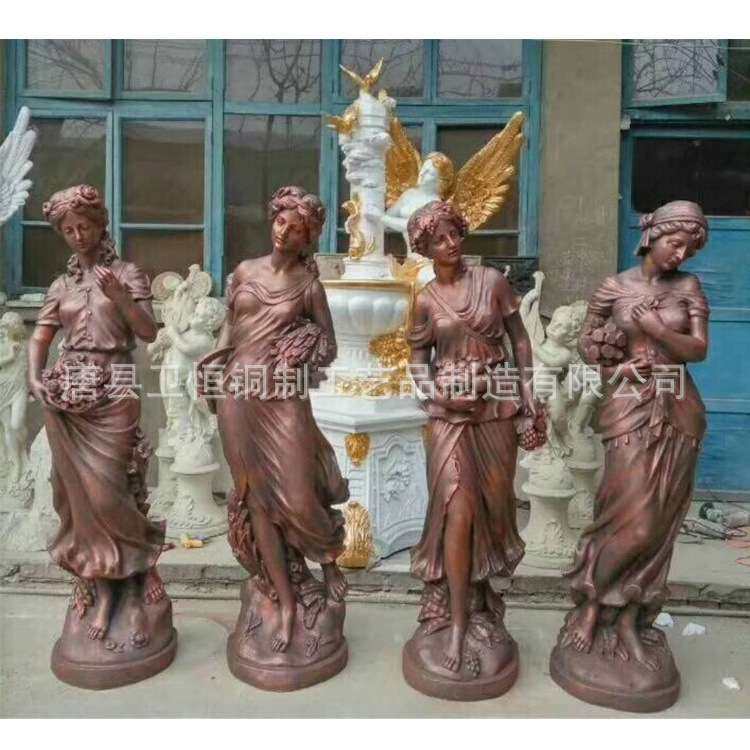大型铸铜西方音乐人物雕塑公园摆件四季女神人物工艺品西方士兵,商业/办公家具,雕塑,淘宝优惠券,粉丝福利购,淘宝优惠卷