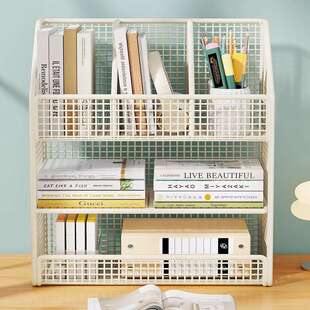 桌面收纳架学生宿舍学习桌上多层书本摆件储物柜办公室文件整理架