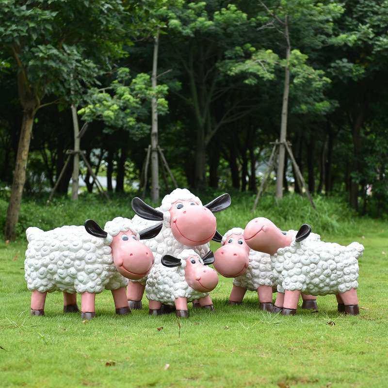 网红卡通卷毛羊雕塑公园幼儿园农场户外草坪景观玻璃钢动物摆件品,农机/农具/农膜,割灌机/割草机/油锯,淘宝优惠券,粉丝福利购,淘宝优惠卷