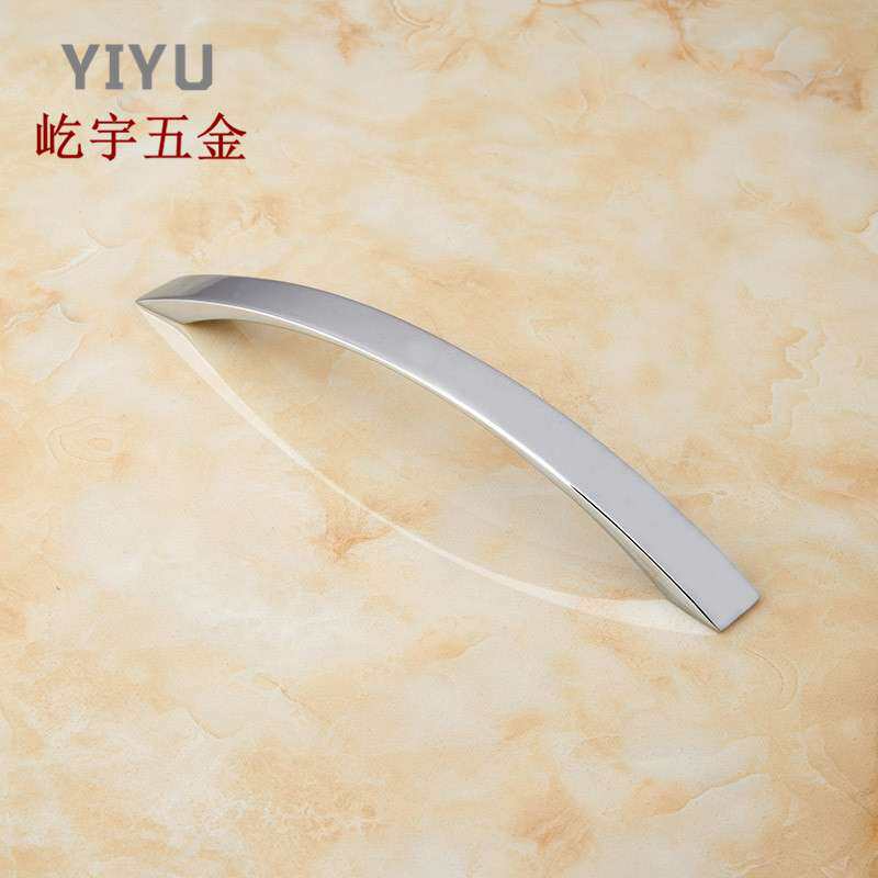 现代简约柜门拉手北欧风格轻奢酒柜衣橱锌铝合金把手简易抽屉拉手