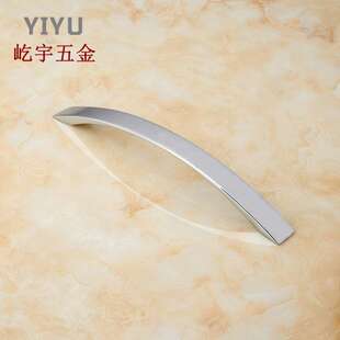 现代简约柜门拉手北欧风格轻奢酒柜衣橱锌铝合金把手简易抽屉拉手